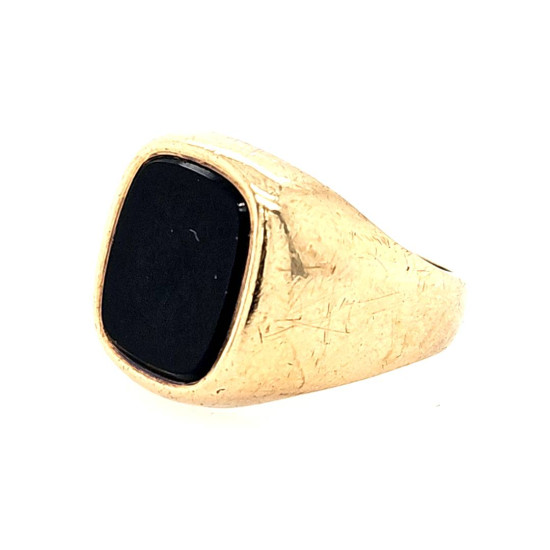 Pre Owned 9ct Onyx Signet Ring ZR775